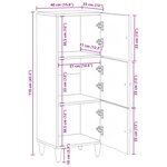 vidaXL Buffet Haut Marron 40 x 33 5 x 110 cm Bois de mangue massif