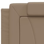 vidaXL Cadre de lit sans matelas cappuccino 200x200 cm similicuir