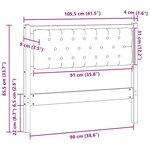 vidaXL Tête de lit marron et gris foncé 100 cm Bois massif en pin