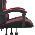 vidaXL Chaise de jeu pivotante Noir et rouge bordeaux Similicuir