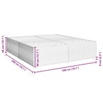 vidaXL Cadre de lit sans matelas noir 200x200 cm tissu