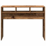 vidaXL Table console vieux bois 105x30x80 cm bois d'ingénierie