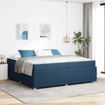 vidaXL Cadre de lit Autre Bleu 200 x 200 cm tissu