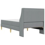 vidaXL Cadre de lit avec matelas Gris clair 90 x 200 cm Polyester