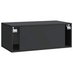 vidaXL Meuble TV mural 78 5 x 41 x 30 cm Noir Bois d'ingénierie