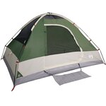 vidaXL Tente de camping à dôme 4 personnes vert imperméable
