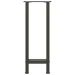 vidaXL Pieds de table console Anthracite 2 pièces 38 x (72-73) cm Acier