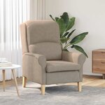 vidaXL fauteuil Taupe 76 x 94 x 102 cm Microfibre