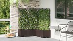 vidaXL Jardinier avec treillis 5 pièces Marron 120x120x143 cm