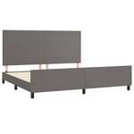 vidaXL Cadre de lit sans matelas gris 200x200 cm similicuir