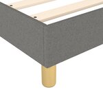 vidaXL Cadre de lit sans matelas gris foncé 80x200 cm tissu