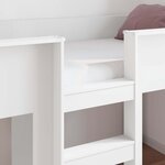vidaXL Lit Superposé pour Enfants Blanc 75 x 190 cm Bois d'ingénierie