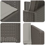 vidaXL Chaises de jardin salle à manger 2 Pièces Gris clair PP