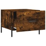 vidaXL Tables basses 2 Pièces chêne fumé 50x50x40 cm bois d'ingénierie