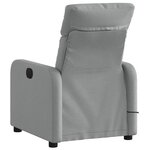 vidaXL Fauteuil inclinable de massage en tissu gris clair