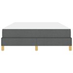 vidaXL Lit à ressorts avec matelas Gris foncé 140 x 190 cm tissu