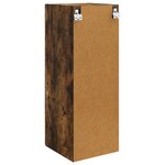 vidaXL Armoire Murale Chêne fumé 33 x 34 5 x 90 cm Bois d'ingénierie