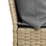 vidaXL Canapé de jardin avec coussins beige résine tressée
