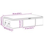 vidaXL Boîte de rangement avec fenêtre latérale transparente Gris