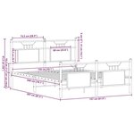 vidaXL Cadre de lit sans matelas chêne marron 150x200 cm