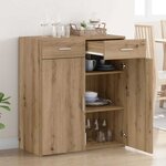 vidaXL Meuble de rangement Chêne 80x42 5x93 5 cm Bois d'ingénierie