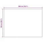 vidaXL Jeté Noir 200 x 150 cm Toison
