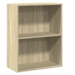 vidaXL Bibliothèque à 2 niveaux chêne sonoma bois d'ingénierie