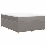 vidaXL Sommier à lattes de lit avec matelas Taupe 140x200 cm Tissu