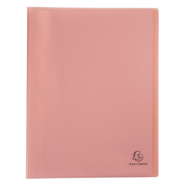 Protège-documents en polypropylène semi rigide Chromaline Pastel 80 vues - A4 - Corail EXACOMPTA