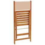vidaXL Ensemble de bistro 3 Pièces beige tissu et bois massif