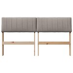 vidaXL Tête de lit capitonnée Taupe 140 cm Pin massif