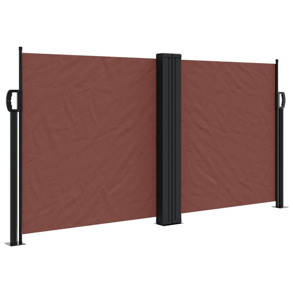vidaXL Auvent latéral rétractable marron 120x600 cm