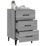 vidaXL Table de chevet sonoma gris 40x40x66 cm bois d'ingénierie