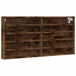 vidaXL Armoire à vitrine chêne fumé 100x8 5x50 cm bois d'ingénierie