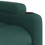 vidaXL Fauteuil inclinable Vert foncé Tissu