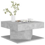 vidaXL Table basse Gris béton 57x57x30 cm Bois d’ingénierie
