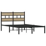 vidaXL Cadre de lit en métal sans matelas chêne sonoma 120x190 cm