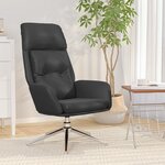 vidaXL Chaise de relaxation Noir Cuir véritable