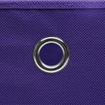 vidaXL Boîtes de rangement 4 Pièces Violet 32x32x32 cm Tissu