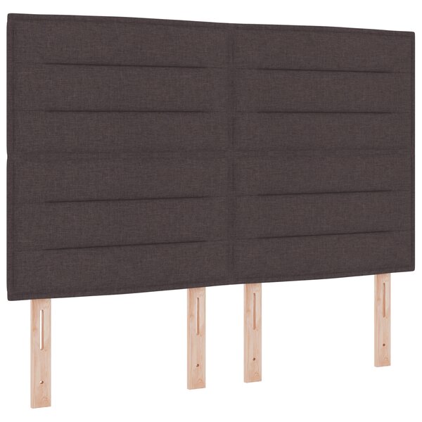 vidaXL Lit à ressorts avec matelas gris foncé 140x200 cm en tissu