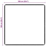 vidaXL Tapis Couloir Noir 100 x 100 cm