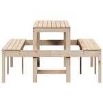vidaXL Table de pique-nique 160x134x75 cm bois massif de pin