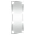 vidaXL Miroir mural avec lumières LED 30x80 cm verre rectangulaire