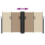 vidaXL Auvent latéral rétractable taupe 120x1000 cm