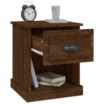 vidaXL Table de chevet chêne marron 39x39x47 5 cm bois d'ingénierie