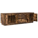 vidaXL Meuble TV avec lumières LED chêne fumé 160 5x41x50 cm