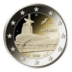 2 euros commémoratives Allemagne 2026 Brême - les 5 ateliers.
