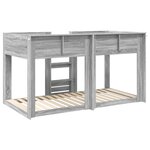 vidaXL Lit Superposé pour Enfants Gris Sonoma 80 x 200 cm