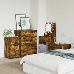 vidaXL Armoire de rangement Chêne fumé 40 x 48 x 81 cm