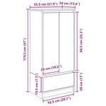 vidaXL Armoire avec tiroir blanc 55 5x34x119 5 cm bois d'ingénierie